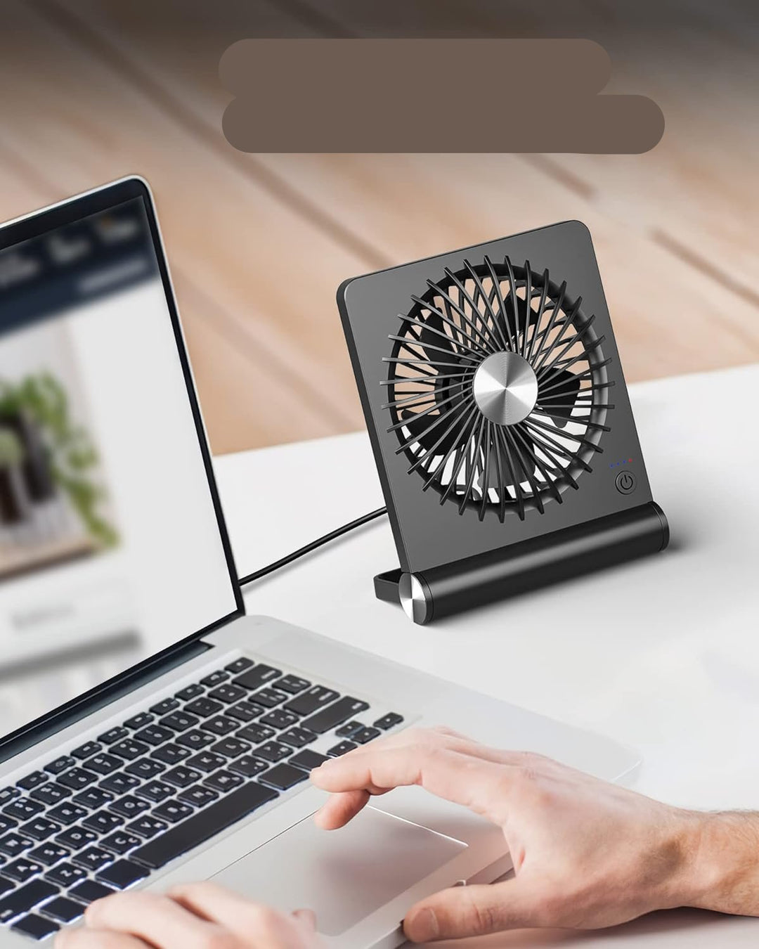 BowLift | Ultra-Quiet Table Fan with USB – Compact & Powerful