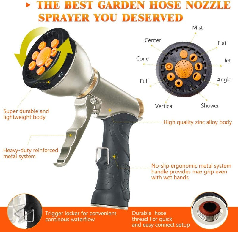 BowLift | AquaFlex Expandable Garden Hose – Lightweight, Flexible, Leakproof Water Hose with Brass Connectors
