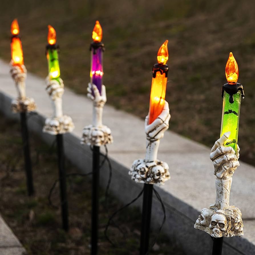 BowLift | Solar-Skull-Candle-Lamp – Spook-Light for Garden, Yard & Terrace