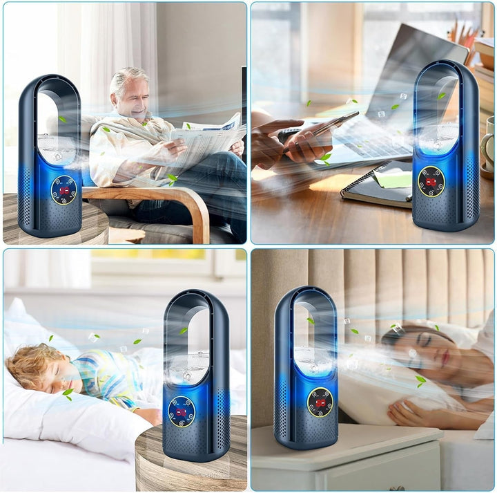 Bladeless Portable Air Conditioner | Ultra-Quiet, Ergonomic Design & Ideal for Home and Office Use | Bowlift