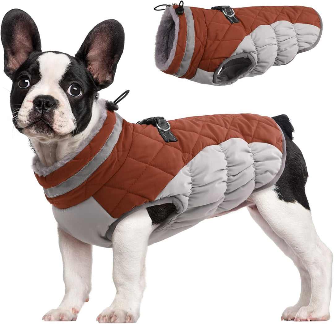 BowLift | SafeWalk Winter Harness Jacket – Waterproof dog jacket with reflection and fleece lining