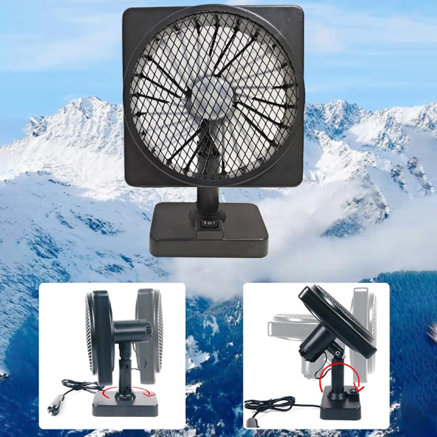 BowLift | 12V USB Air Circulator Car AC Cooling Fan with 360° Rotation (1+1 FREE) – Aurovent