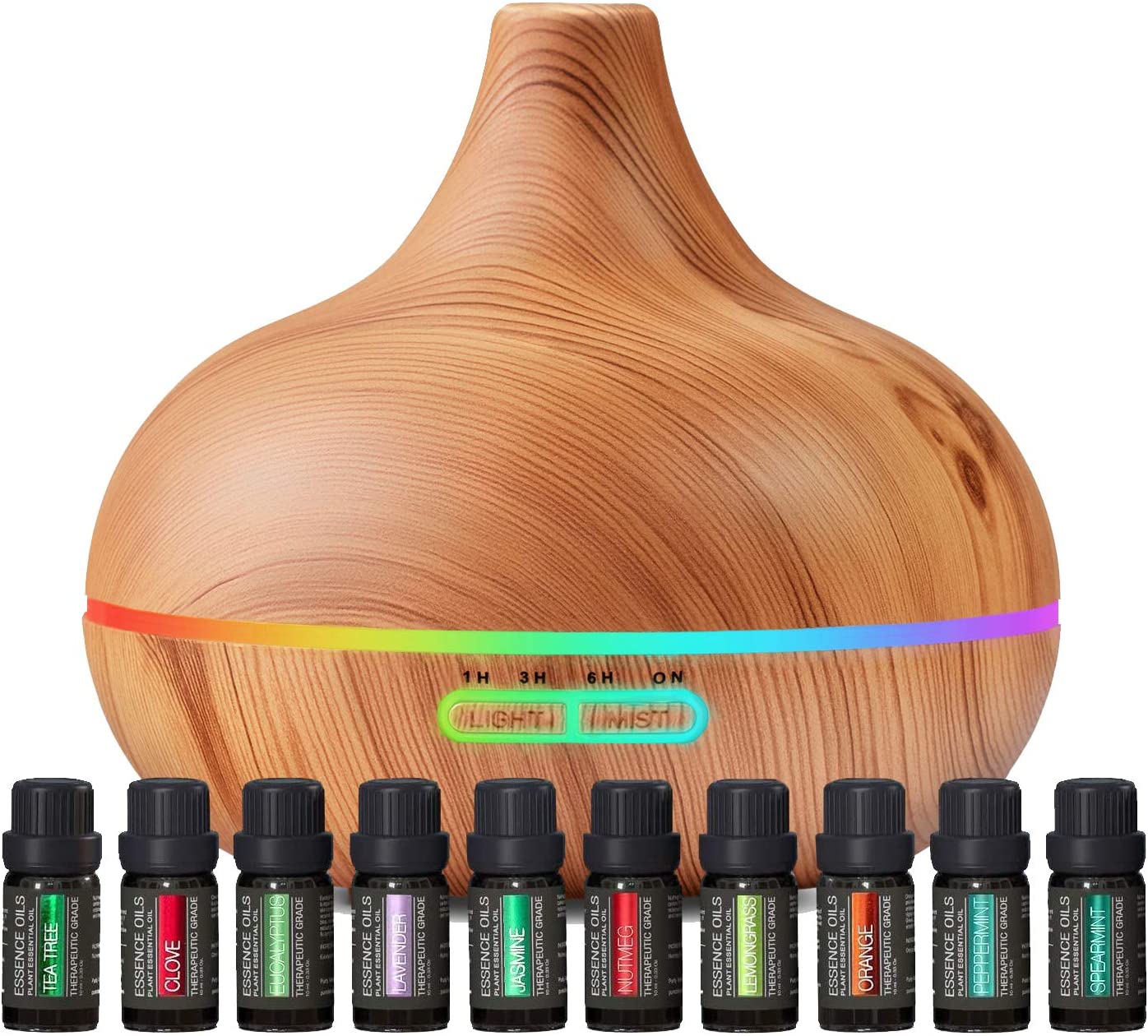 BowLift | Ultrasound Diffuser & Top 10 Essential Oils - 400ml Diffuser