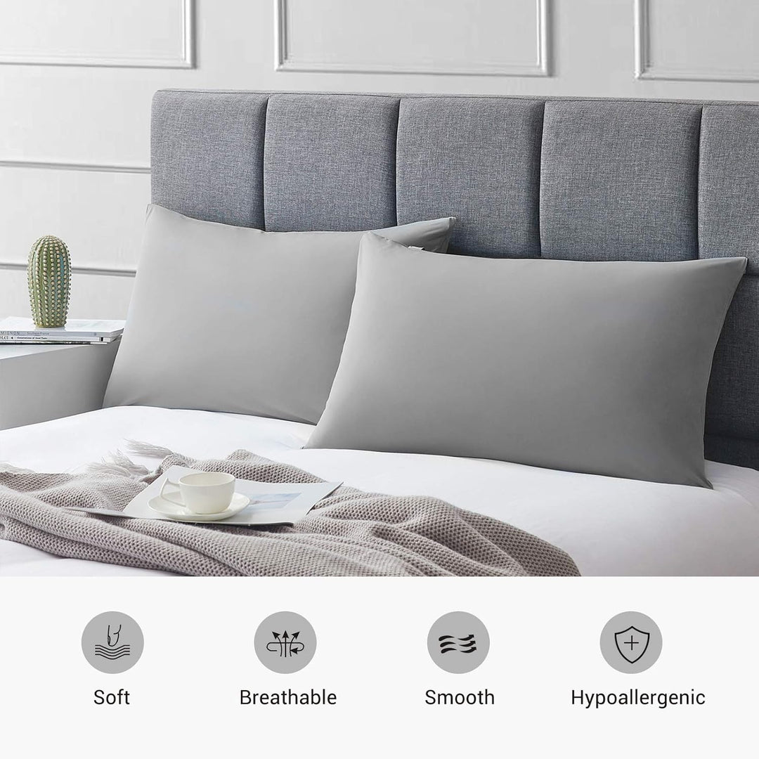 2-Pack Premium Silky Super Cooling Dark Gray Pillowcases –  Extreme Q-Max 0.5 | Bowlift