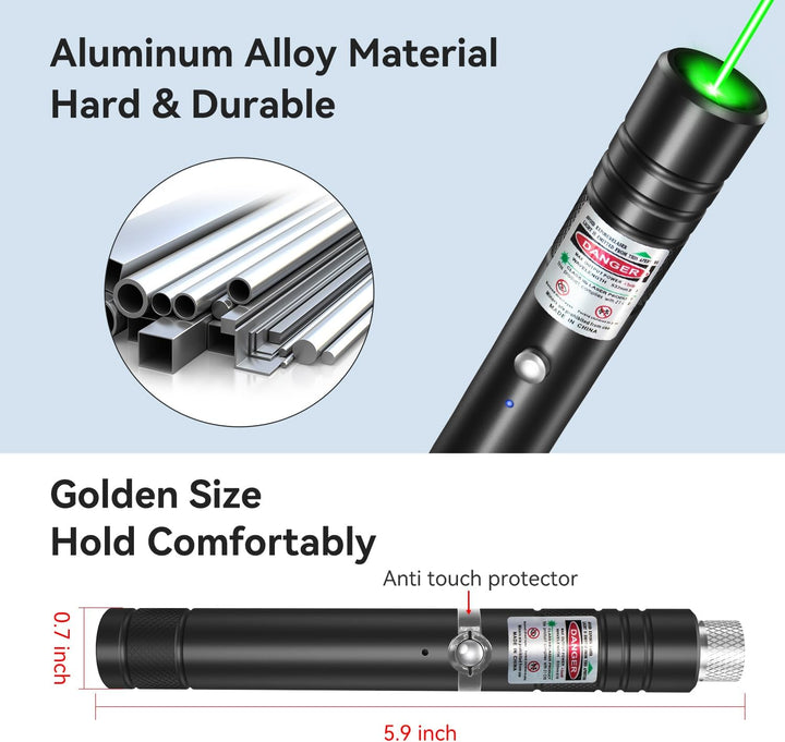 BowLift | Laser Pointer Rechargeable Green Outdoor Metal Torch