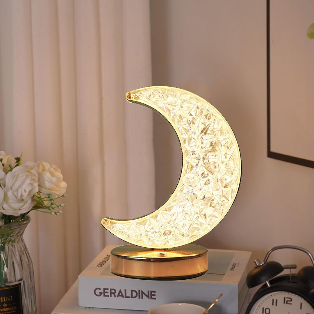 Half Moon Crystal Lamp