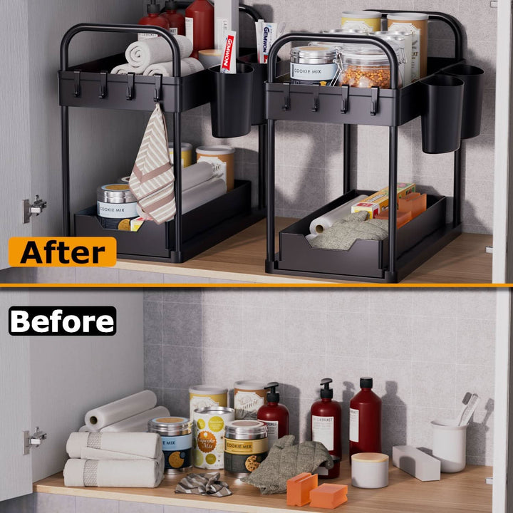 BowLift | EcoSpace - 2-tier under-desk shelf