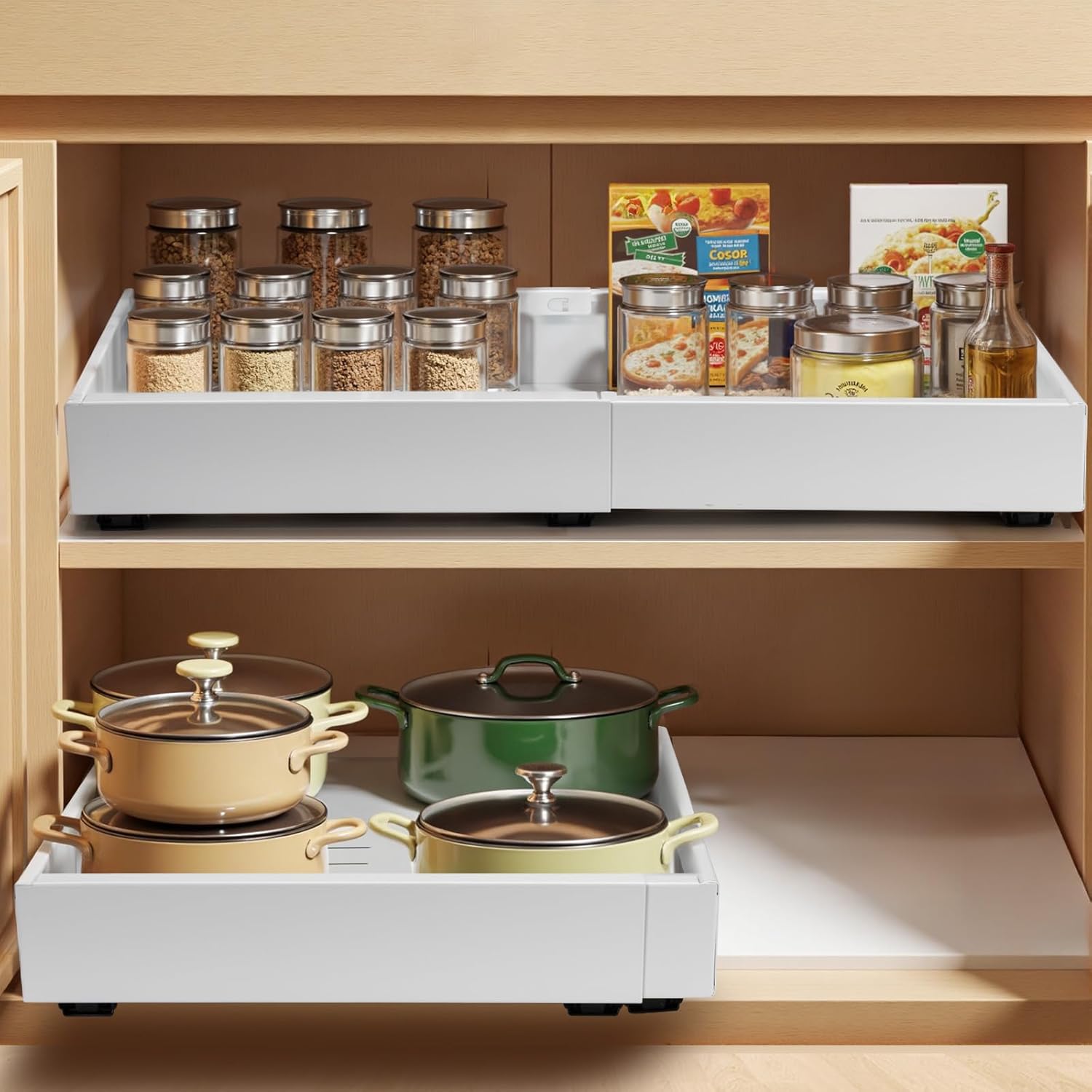 BowLift | 2 Pack Pull-Out Cabinet Drawers – StoreEase