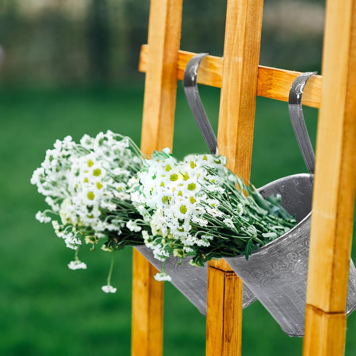 BowLift | Hanging Metal Plant Pot in Vintage Design – Decorative Flower Pot for Indoor and Outdoor Use