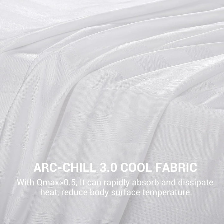 3.0 Cooling Fabric Q-max > 0.5 Ultra-Soft White Striped Blanket of White | Bowlift