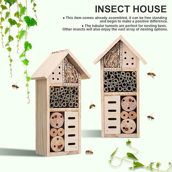 BowLift | Insect house made of wood – Bee and insect friendly habitat for garden and terrace
