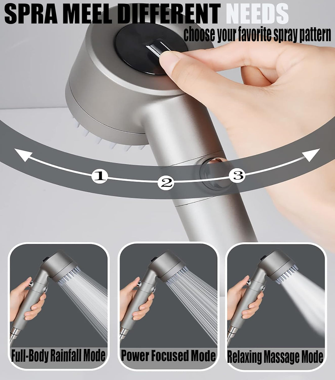 BowLift | PureStream Pro Shower Head with Handheld