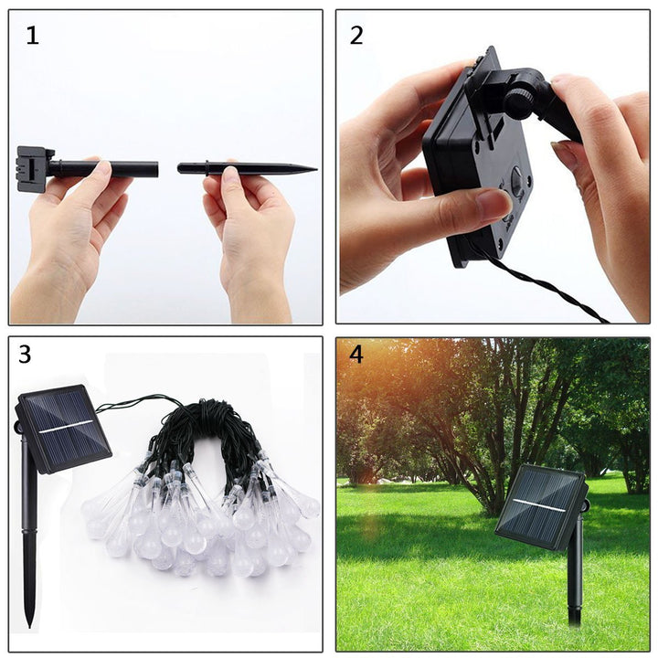 BowLift | LED Water Drop Solar Lights