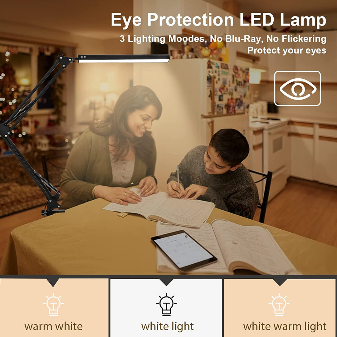 LED Desk Lamp Clamp Light Dimmable 10W | Bowlift