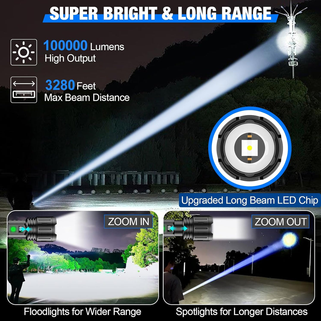 BowLift | UltraStrong Night Vision Flashlight Pro – Rechargeable Aluminum Lamp