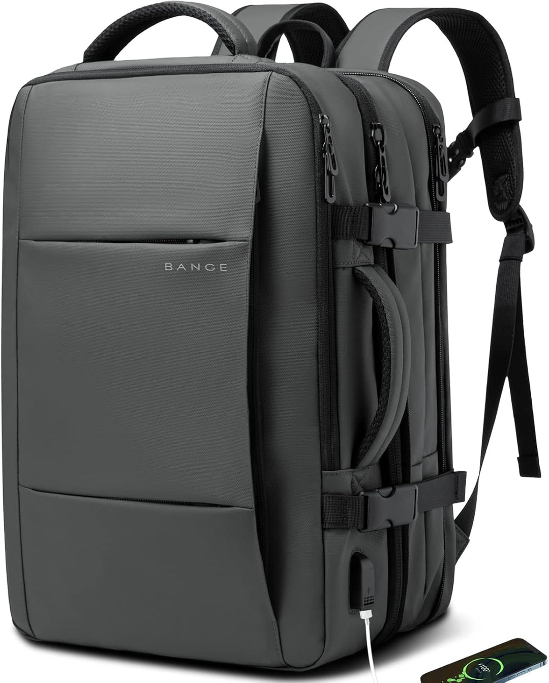 Expandable 26–45L Waterproof Travel Backpack with Laptop Sleeve & Duffle Carry | Bowlift