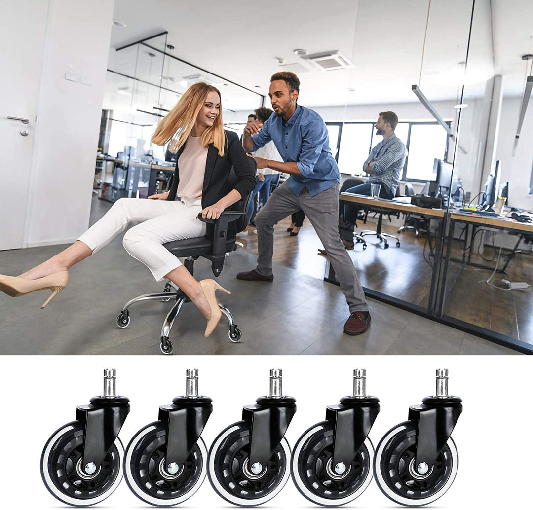 5X Set Heart Floor Rollers Office Chair Wheels | Bowlift