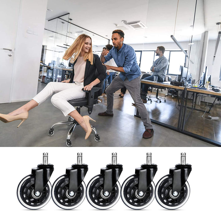5X Set Heart Floor Rollers Office Chair Wheels | Bowlift