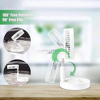 Portable Rechargeable Foldable Desk Fan | Bowlift