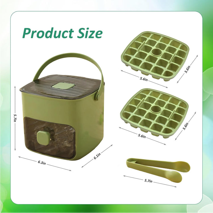 BowLift | Ice cube tray with lid and waste, ice tray for freezer, flexible ice cube trays