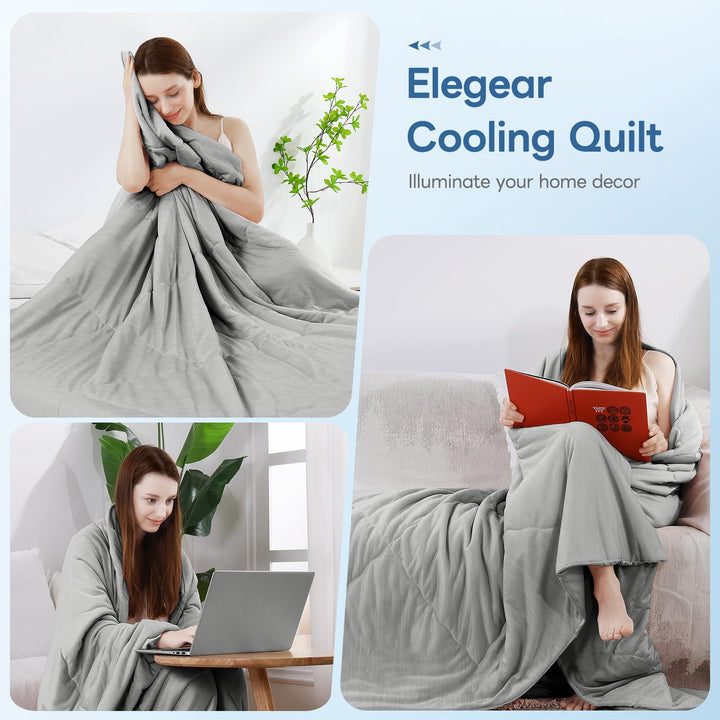 Cooling Duvet for Night Sweats –  Q-Max 0.5, Soft Double-Layer Summer Blanket | Bowlift