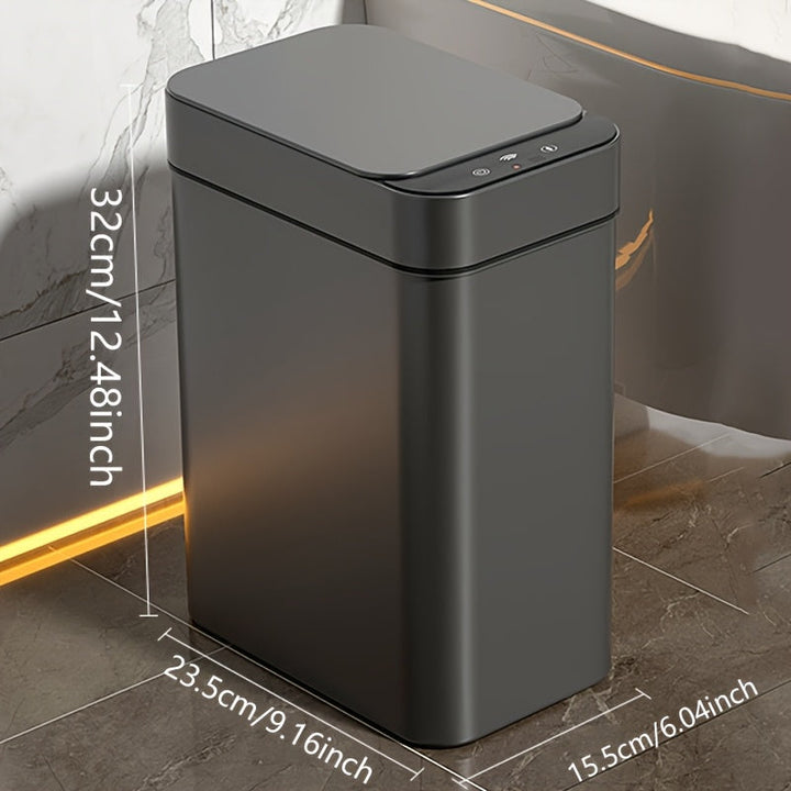 Set of 2 Smart Sensor Trash Bins – Touchless and Compact (Black) | Bowlift