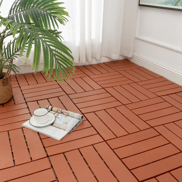 BowLift | 30 cm X 30 cm 4-Slat Square Deck/Patio Floor Tiles Snap Fit Installation Floor Tiles
