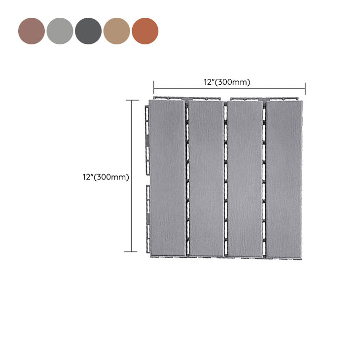 BowLift | 30 cm X 30 cm 4-Slat Square Deck/Patio Floor Tiles Snap Fit Installation Floor Tiles