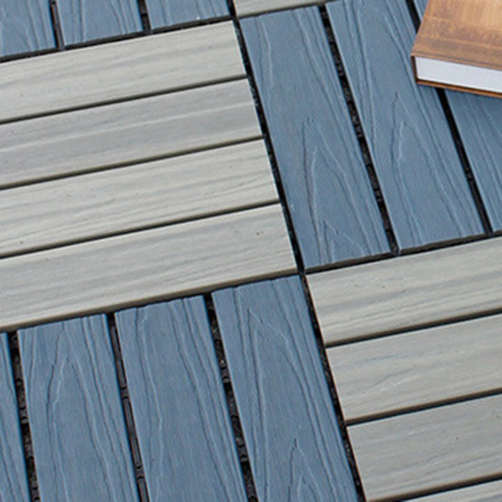 BowLift | 12" X 12" 4-Slat Square PVC Floor Tiles With Interlocking Installation Floor Plates Tiles