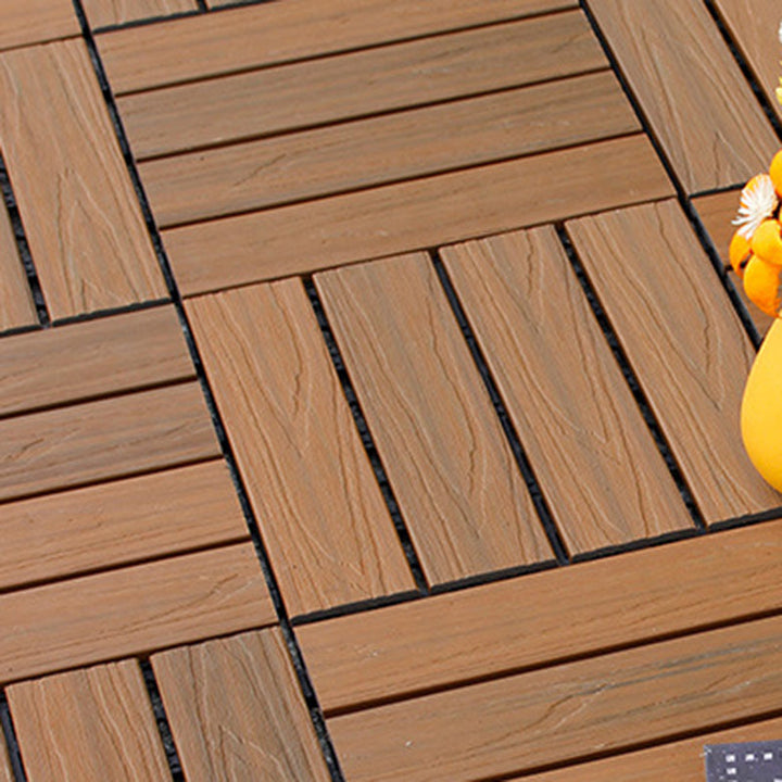 BowLift | 12" X 12" 4-Slat Square PVC Floor Tiles With Interlocking Installation Floor Plates Tiles