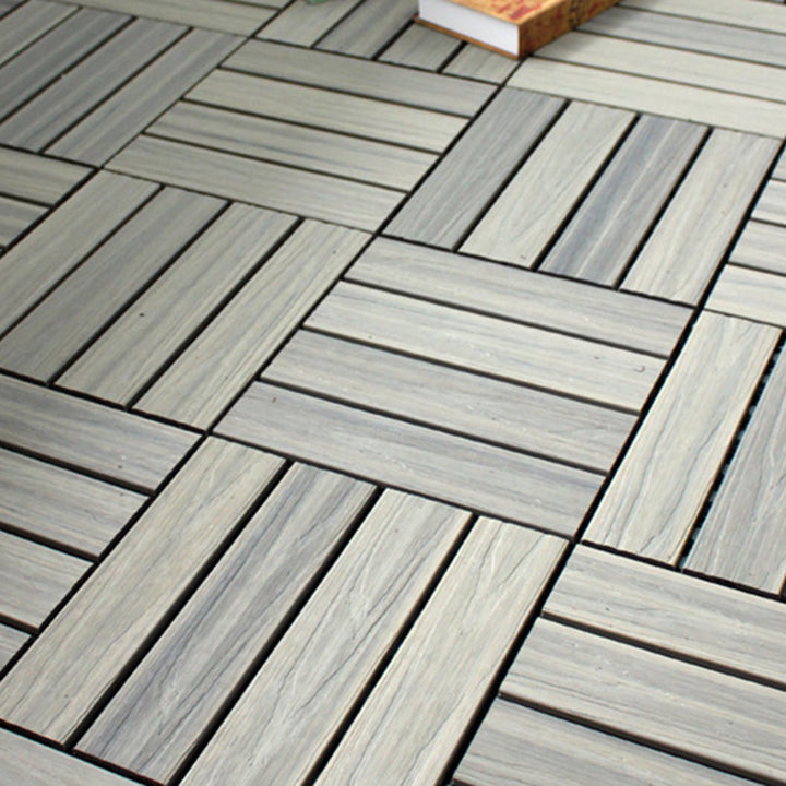 BowLift | 12" X 12" 4-Slat Square PVC Floor Tiles Snap-Fit Installation Floor Tiles