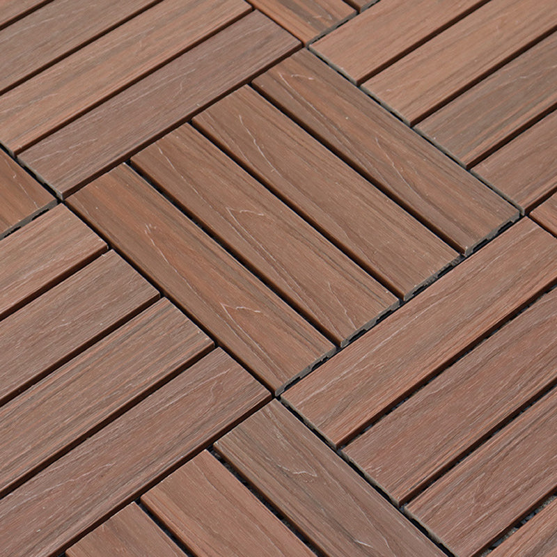 BowLift | 12" X 12" 4-Slat Square PVC Floor Tiles Snap-Fit Installation Floor Tiles