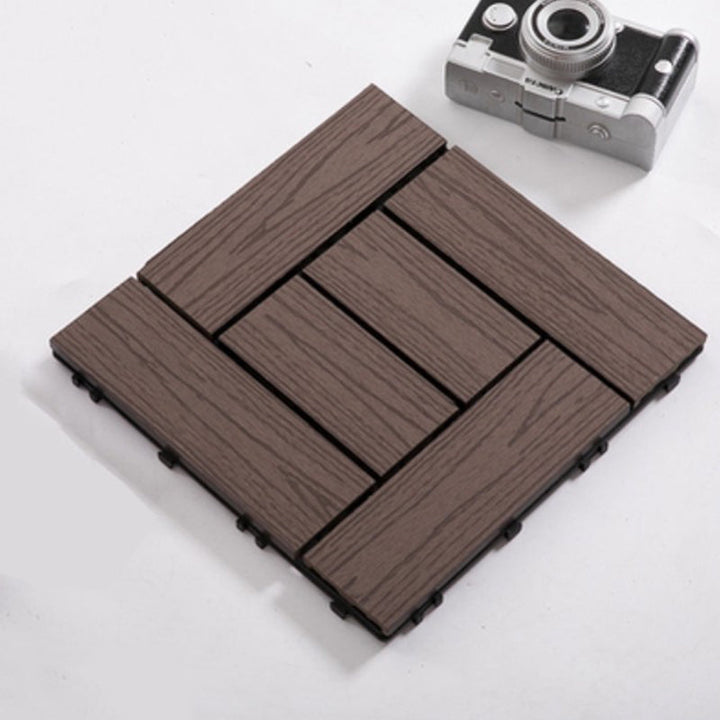 BowLift | Composite Plank Tiles Striped Pattern Square Deck Flooring Outdoor Patio