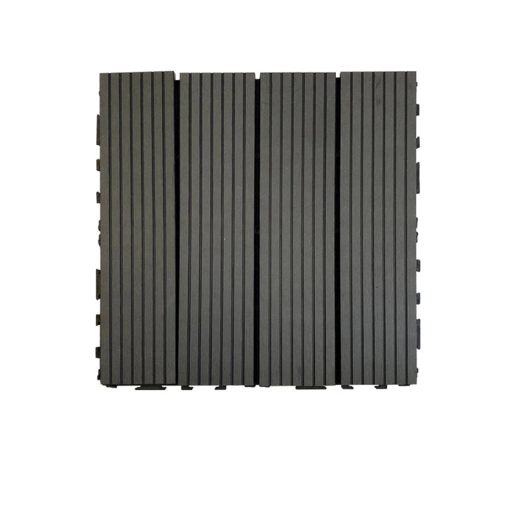 BowLift | Composite Square Patio Tiles Interlocking Striped Pattern Patio Floor Tiles