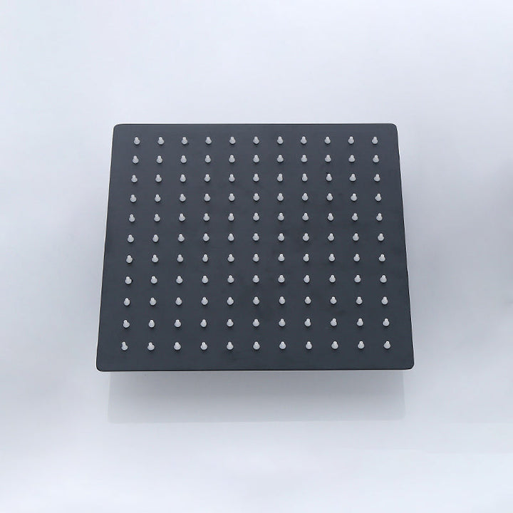 BowLift | Black Square Fixed Shower Head Modern Style Wall Mounted Shower Head