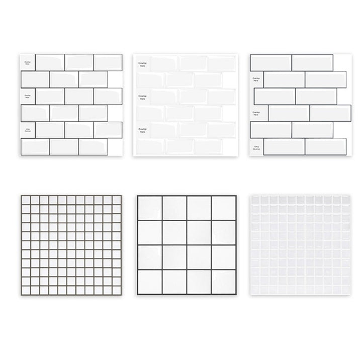 BowLift | Plastic Peel and Stick Wall Tiles 3D Square Peel and Stick Backing