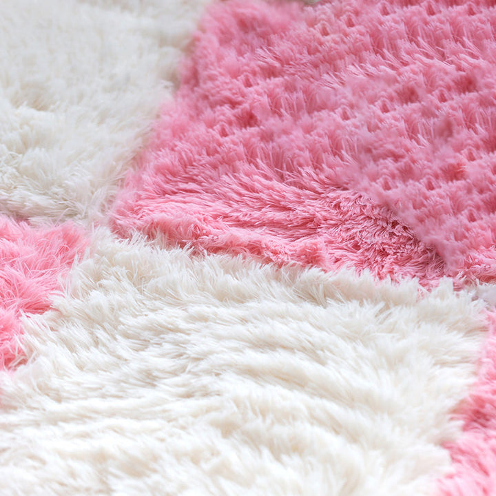 BowLift | Bedroom Carpet Tiles Solid Color Square Shag Stain Resistant Carpet Tiles