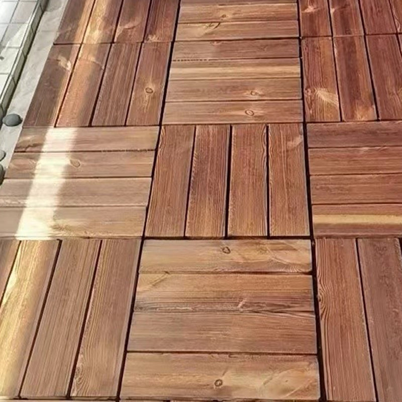 BowLift | Tradition wood tile wire-brushed square engineered wood for patio garden