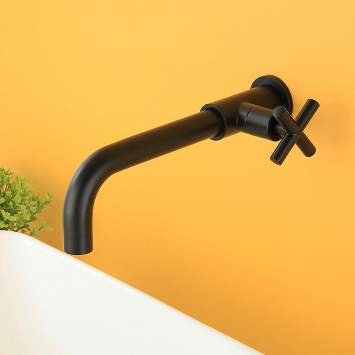 BowLift | Widely used wall-mounted bathroom sink faucet cross handle low arch faucet