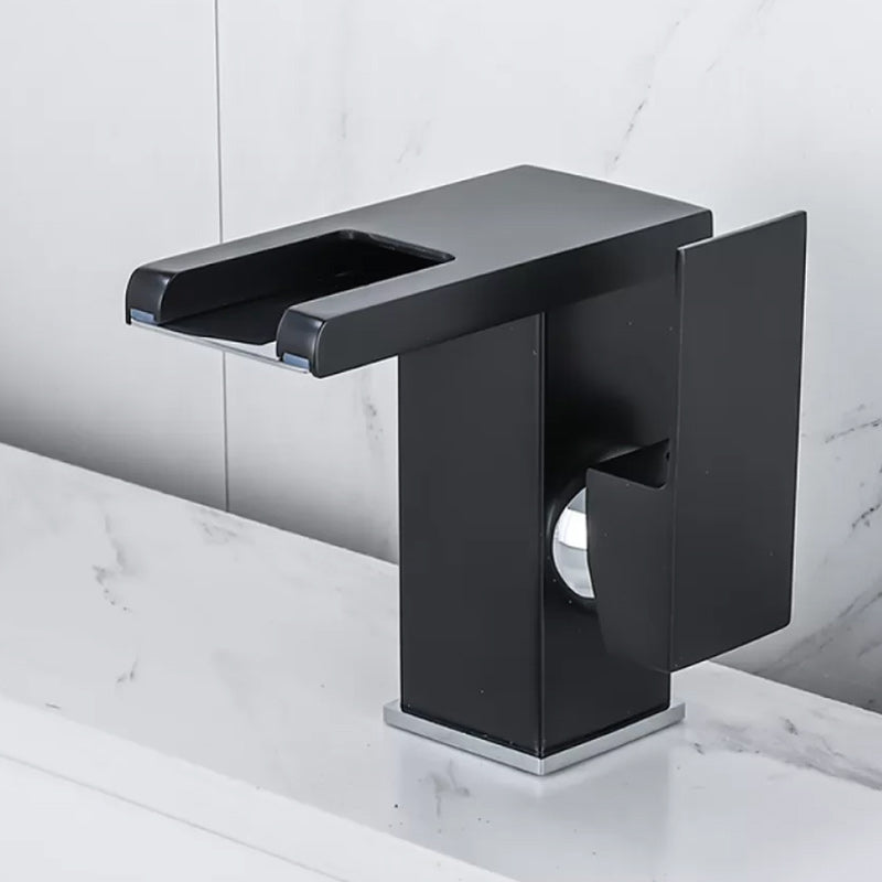 BowLift | Waterfall basin mixer tap square lever handle with LED three-color light