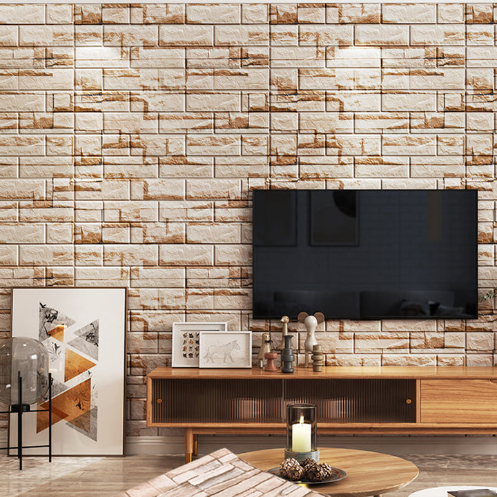 BowLift | Industrial Wall Panel 3D Brick Wall Panels Waterproof Stickers Wall Tiles Set of 10