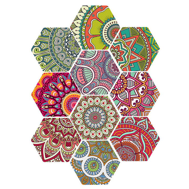 BowLift | Plastic Mosaic Tile Wallpaper Hexagonal for Stick-On and Removable Back Wall Tile