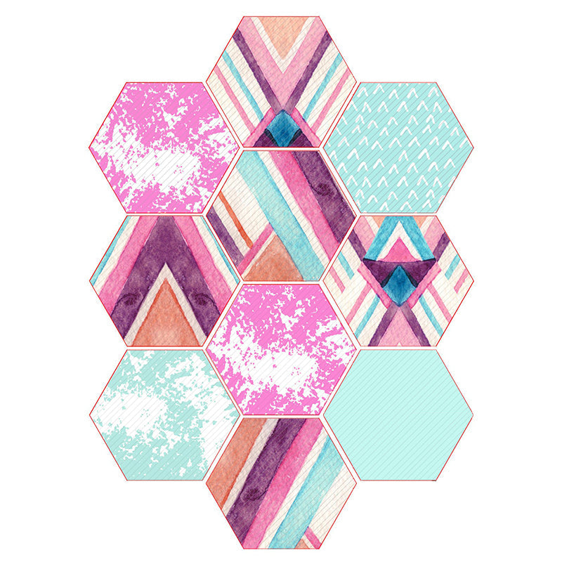 BowLift | Plastic Mosaic Tile Wallpaper Hexagonal for Stick and Remove Back Wall Tile