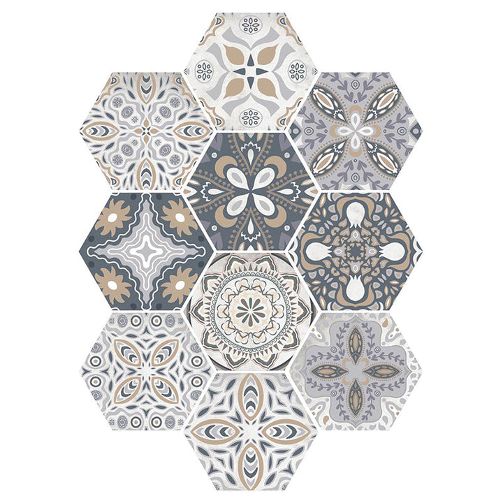 BowLift | Plastic Mosaic Tile Wallpaper Hexagonal for Stick-On and Removable Back Wall Tile