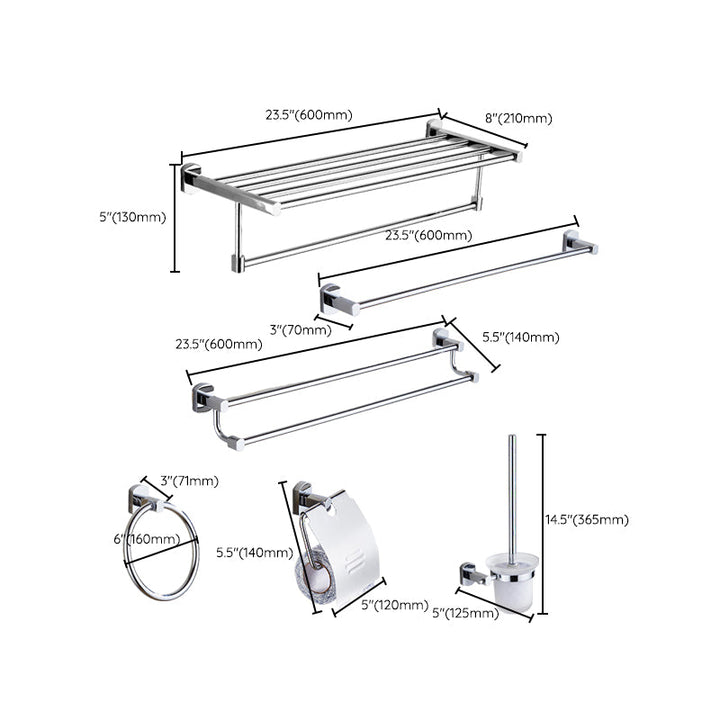 BowLift | Modern Bathroom Accessory Set Stainless Steel Bathroom Rack Towel Holder Bathroom Accessory Set