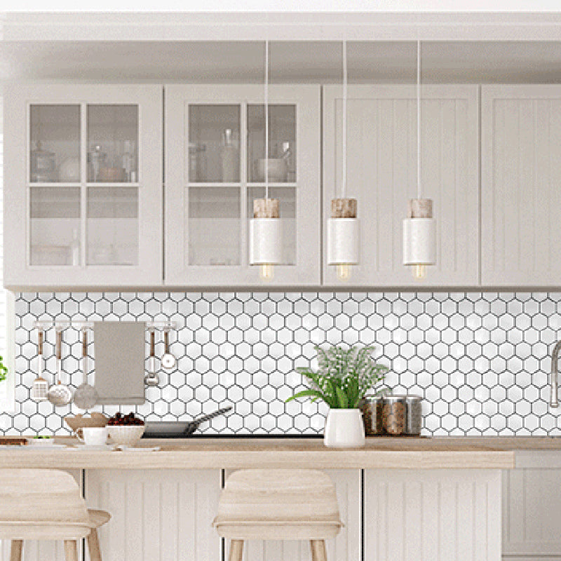 BowLift | White Subway Tiles Water-Resistant Peel & Stick Tile for Kitchen Backsplash