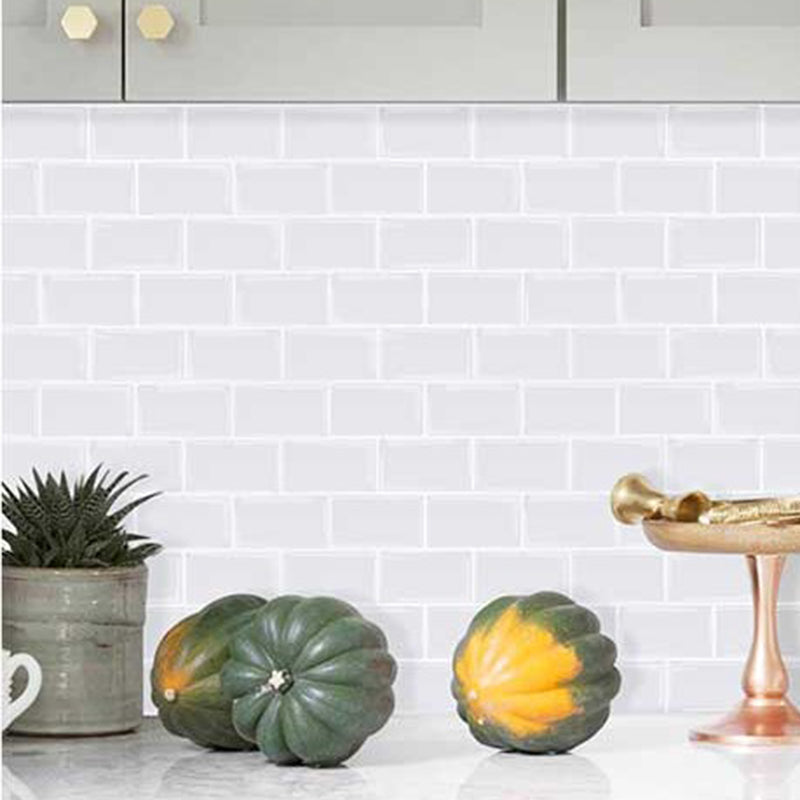 BowLift | White Subway Tiles Water-Resistant Peel & Stick Tile for Kitchen Backsplash