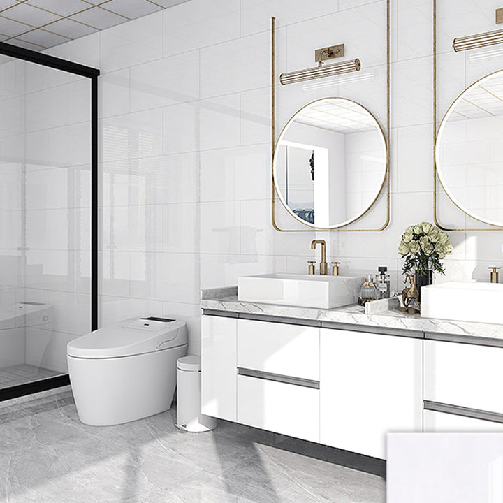 BowLift | Rectangular Marble Peel & Stick Tile Stain Resistant Single Tile for Bathroom Backsplash