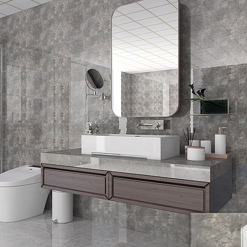 BowLift | Rectangular Marble Peel & Stick Tile Stain Resistant Single Tile for Bathroom Backsplash