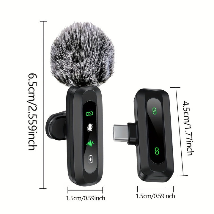 BowLift | SoundSnap Wireless Clip Microphone – USB-C Microphone for Smartphone and Tablet